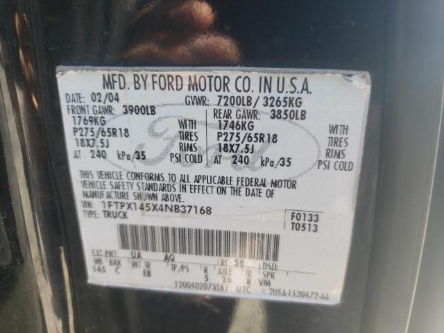 Photo 10 from auction – 2004 FORD F150 with VIN 1FTPX145X4NB37168