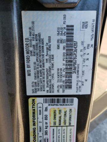 Photo 10 from auction – 2016 FORD FUSION S with VIN 3FA6P0G78GR364207