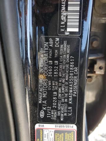 Photo 10 from auction – 2013 KIA RIO LX with VIN KNADM4A35D6188617