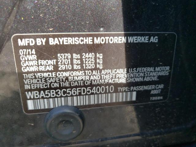 Photo 10 from auction – 2015 BMW 535 XI with VIN WBA5B3C56FD540010