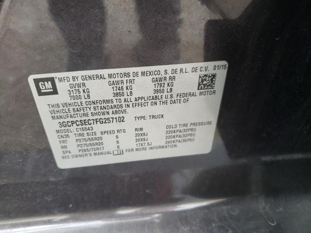 Photo 10 from auction – 2015 CHEVROLET SILVERADO with VIN 3GCPCSEC7FG257102