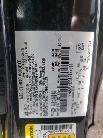 Photo 10 from auction – 2014 FORD FUSION SE with VIN 3FA6P0H95ER177911