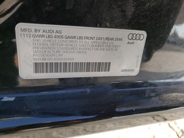 Photo 10 from auction – 2013 AUDI A4 PREMIUM with VIN WAUBFAFL4DN032454