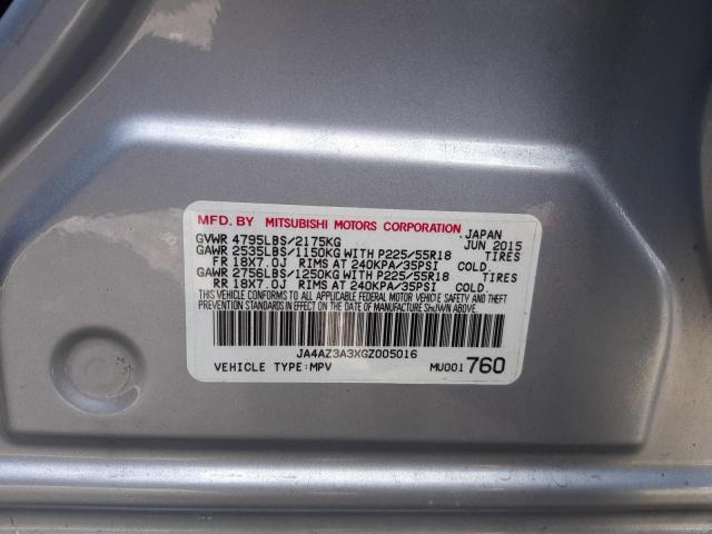 Photo 10 from auction – 2016 MITSUBISHI OUTLANDER with VIN JA4AZ3A3XGZ005016