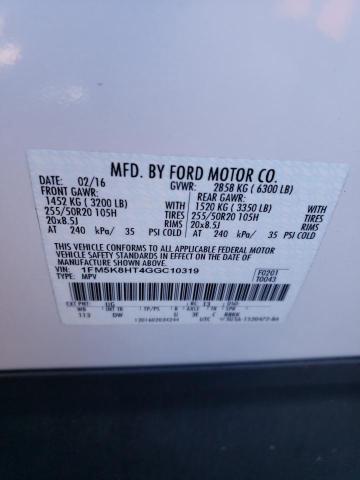 Photo 10 from auction – 2016 FORD EXPLORER P with VIN 1FM5K8HT4GGC10319