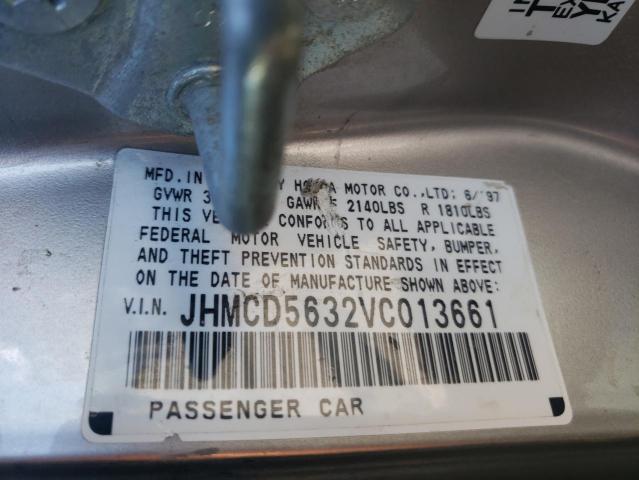 Photo 10 from auction – 1997 HONDA ACCORD LX with VIN JHMCD5632VC013661