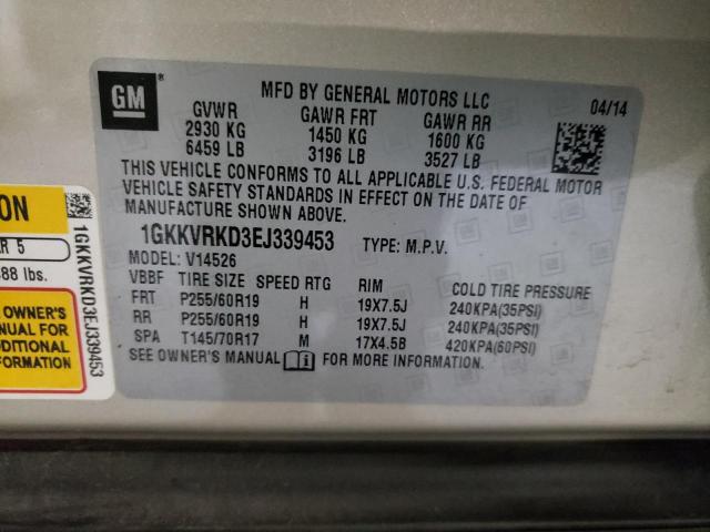 Photo 10 from auction – 2014 GMC ACADIA SLT with VIN 1GKKVRKD3EJ339453