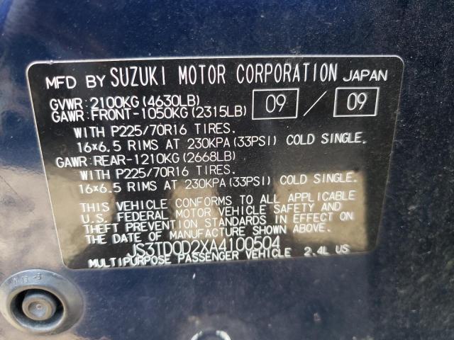 Photo 10 from auction – 2010 SUZUKI GRAND VITA with VIN JS3TD0D2XA4100504