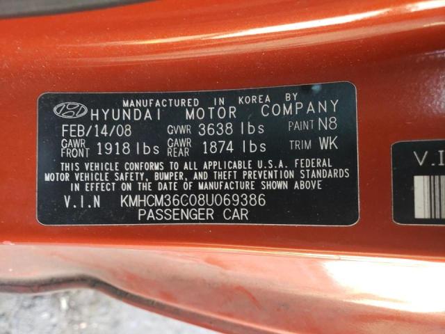 Photo 10 from auction – 2008 HYUNDAI ACCENT GS with VIN KMHCM36C08U069386