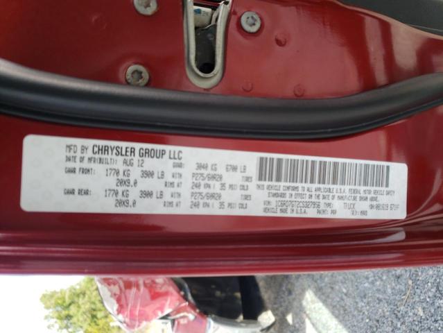 Photo 10 from auction – 2012 DODGE RAM 1500 S with VIN 1C6RD7GT2CS327956