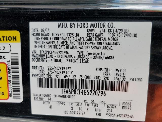 Photo 10 from auction – 2016 FORD MUSTANG GT with VIN 1FA6P8CF4G5220796