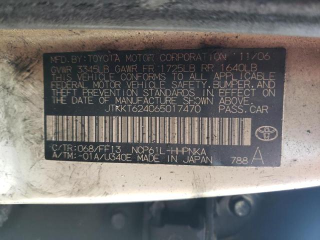 Photo 10 from auction – 2006 TOYOTA SCION XA with VIN JTKKT624065017470