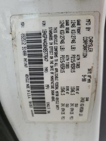Photo 10 from auction – 1999 DODGE GRAND CARA with VIN 1B4GP44G0XB577647