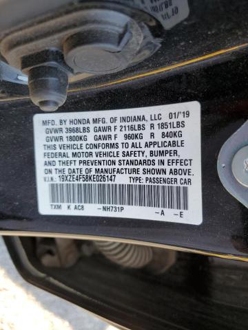 Photo 10 from auction – 2019 HONDA INSIGHT EX with VIN 19XZE4F58KE026147