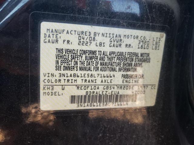 Photo 10 from auction – 2008 NISSAN SENTRA 2.0 with VIN 3N1AB61E58L716664