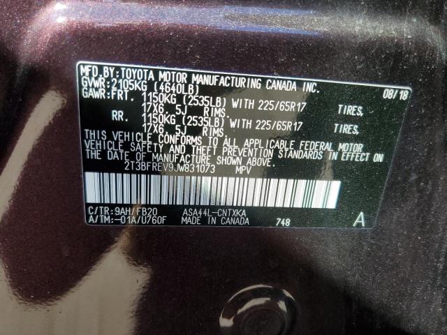 Photo 10 from auction – 2018 TOYOTA RAV4 LE with VIN 2T3BFREV9JW831073