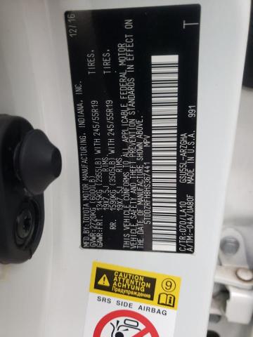 Photo 10 from auction – 2017 TOYOTA HIGHLANDER with VIN 5TDDZRFH8HS367441