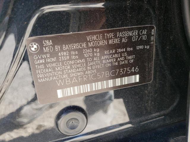 Photo 10 from auction – 2011 BMW 528 I with VIN WBAFR1C57BC737546