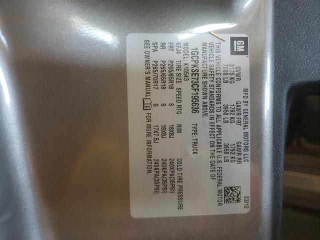 Photo 10 from auction – 2012 CHEVROLET SILVERADO with VIN 1GCPKSE73CF195636
