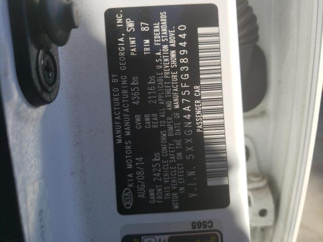 Photo 10 from auction – 2015 KIA OPTIMA EX with VIN 5XXGN4A75FG389440