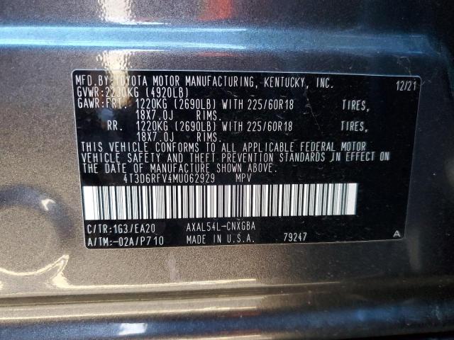 Photo 10 from auction – 2021 TOYOTA RAV4 LIMIT with VIN 4T3D6RFV4MU062929