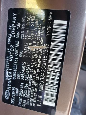Photo 10 from auction – 2016 HYUNDAI TUCSON LIM with VIN KM8J33A20GU151528