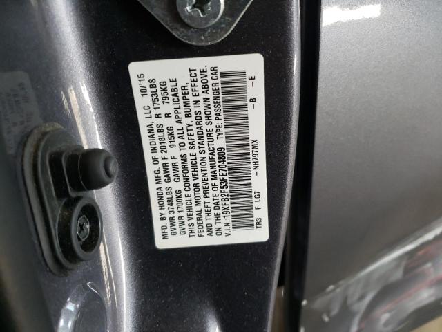 Photo 10 from auction – 2015 HONDA CIVIC LX with VIN 19XFB2F53FE704809