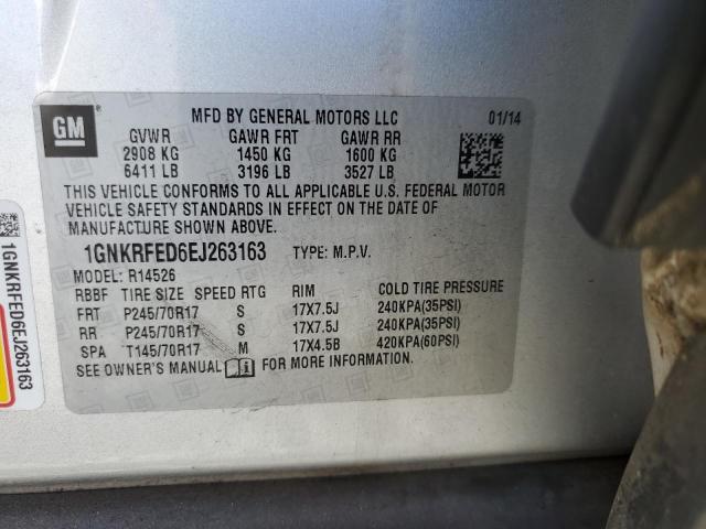 Zdjęcie 10 z aukcji – 2014 CHEVROLET TRAVERSE L z VIN 1GNKRFED6EJ263163