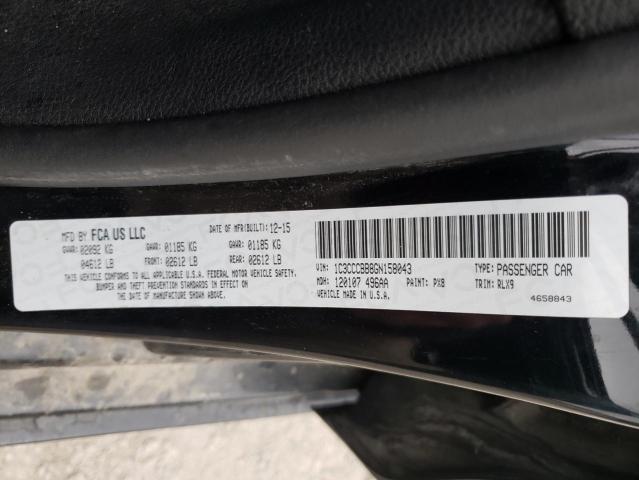 Photo 10 from auction – 2016 CHRYSLER 200 S with VIN 1C3CCCBB8GN158043