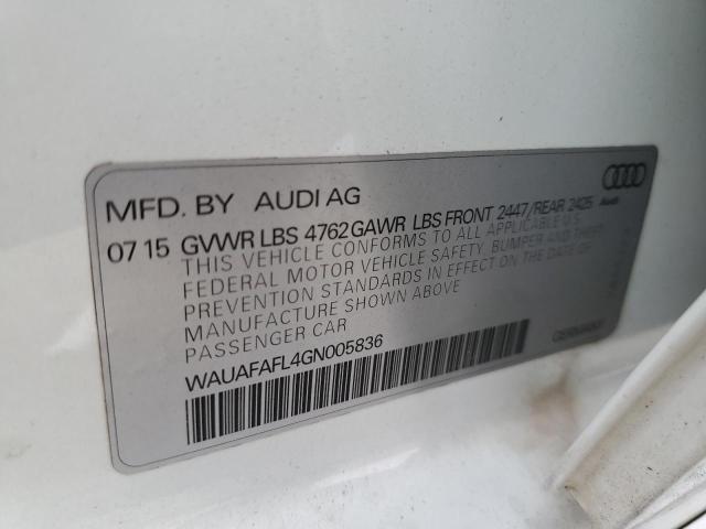 Photo 10 from auction – 2016 AUDI A4 PREMIUM with VIN WAUAFAFL4GN005836