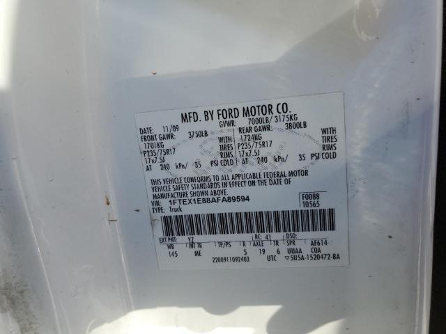 Photo 10 from auction – 2010 FORD F150 SUPER with VIN 1FTEX1E88AFA89594