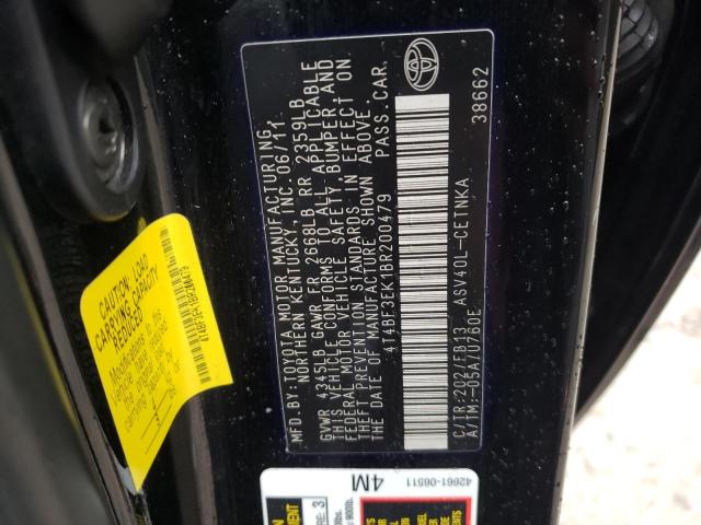 Photo 10 from auction – 2011 TOYOTA CAMRY BASE with VIN 4T4BF3EK1BR200479