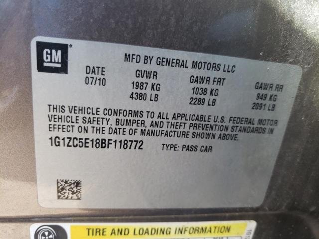 Photo 10 from auction – 2011 CHEVROLET MALIBU 1LT with VIN 1G1ZC5E18BF118772