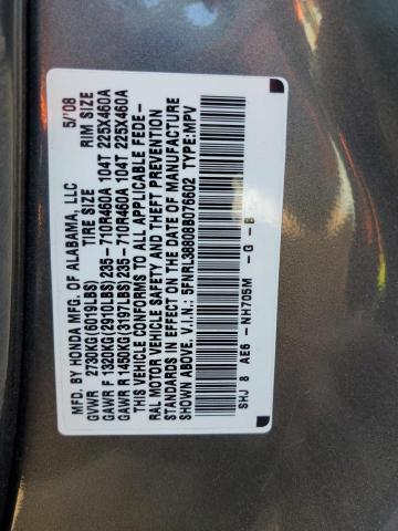 Photo 10 from auction – 2008 HONDA ODYSSEY TO with VIN 5FNRL38808B076602