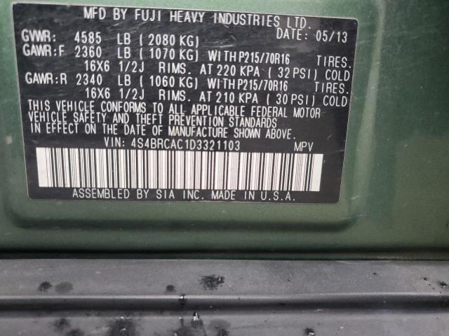 Photo 10 from auction – 2013 SUBARU OUTBACK 2. with VIN 4S4BRCAC1D3321103
