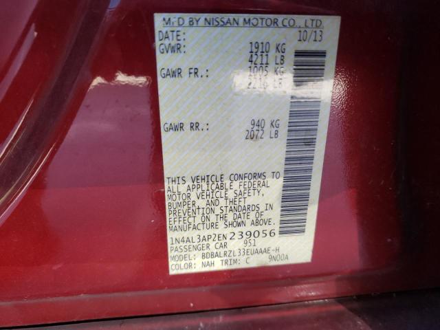 Photo 10 from auction – 2014 NISSAN ALTIMA 2.5 with VIN 1N4AL3AP2EN239056