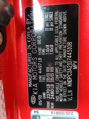 Photo 10 from auction – 2013 KIA SPORTAGE E with VIN KNDPC3A21D7445108