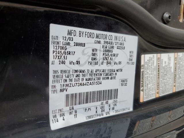 Photo 10 from auction – 2004 FORD EXPLOR XLT with VIN 1FMZU73K64ZA51534