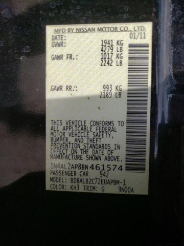 Photo 10 from auction – 2011 NISSAN ALTIMA BAS with VIN 1N4AL2AP8BN461574