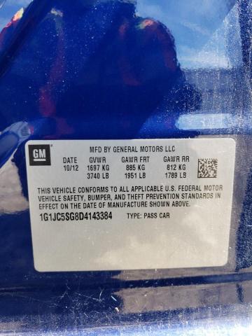 Photo 10 from auction – 2013 CHEVROLET SONIC LT with VIN 1G1JC5SG8D4143384