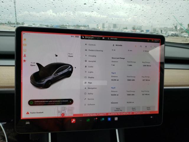 Photo 8 from auction – 2020 TESLA MODEL 3 with VIN 5YJ3E1EA5LF739277
