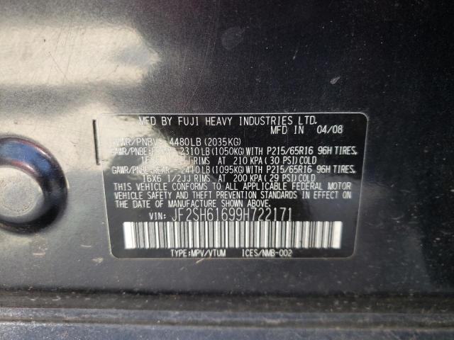 Foto 10 de la subasta – 2009 SUBARU FORESTER 2 con VIN JF2SH61699H722171