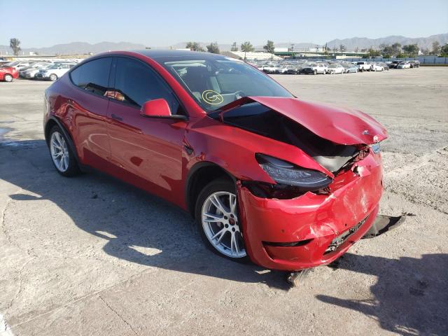 TESLA MODEL Y 2021 with VIN 5YJYGDEE0MF160378 - Photo from auction