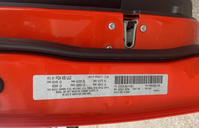 Photo 10 from auction – 2020 DODGE CHARGER SR with VIN 2C3CDXL96LH143611