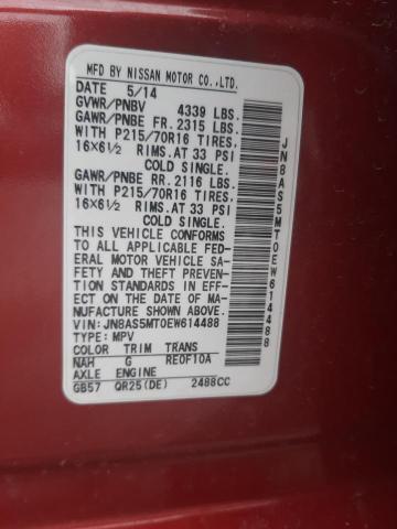 Photo 10 from auction – 2014 NISSAN ROGUE SELE with VIN JN8AS5MT0EW614488