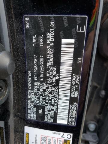 Photo 10 from auction – 2018 TOYOTA 4RUNNER SR with VIN JTEBU5JR2J5573991
