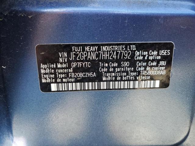 Photo 10 from auction – 2017 SUBARU CROSSTREK with VIN JF2GPANC7HH247792
