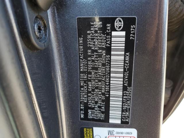 Photo 10 from auction – 2007 TOYOTA CAMRY CE with VIN 4T1BE46K07U667756