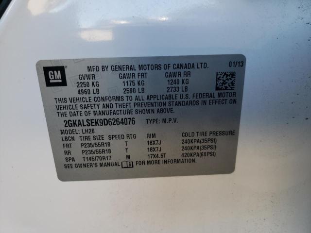 Photo 10 from auction – 2013 GMC TERRAIN SL with VIN 2GKALSEK9D6264076