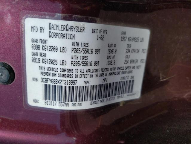 Photo 10 from auction – 2002 CHRYSLER PT CRUISER with VIN 3C8FY68BX2T318997